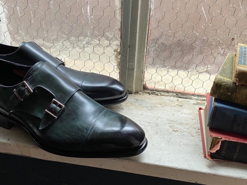 Racing Green Black Leather Formal Shoes