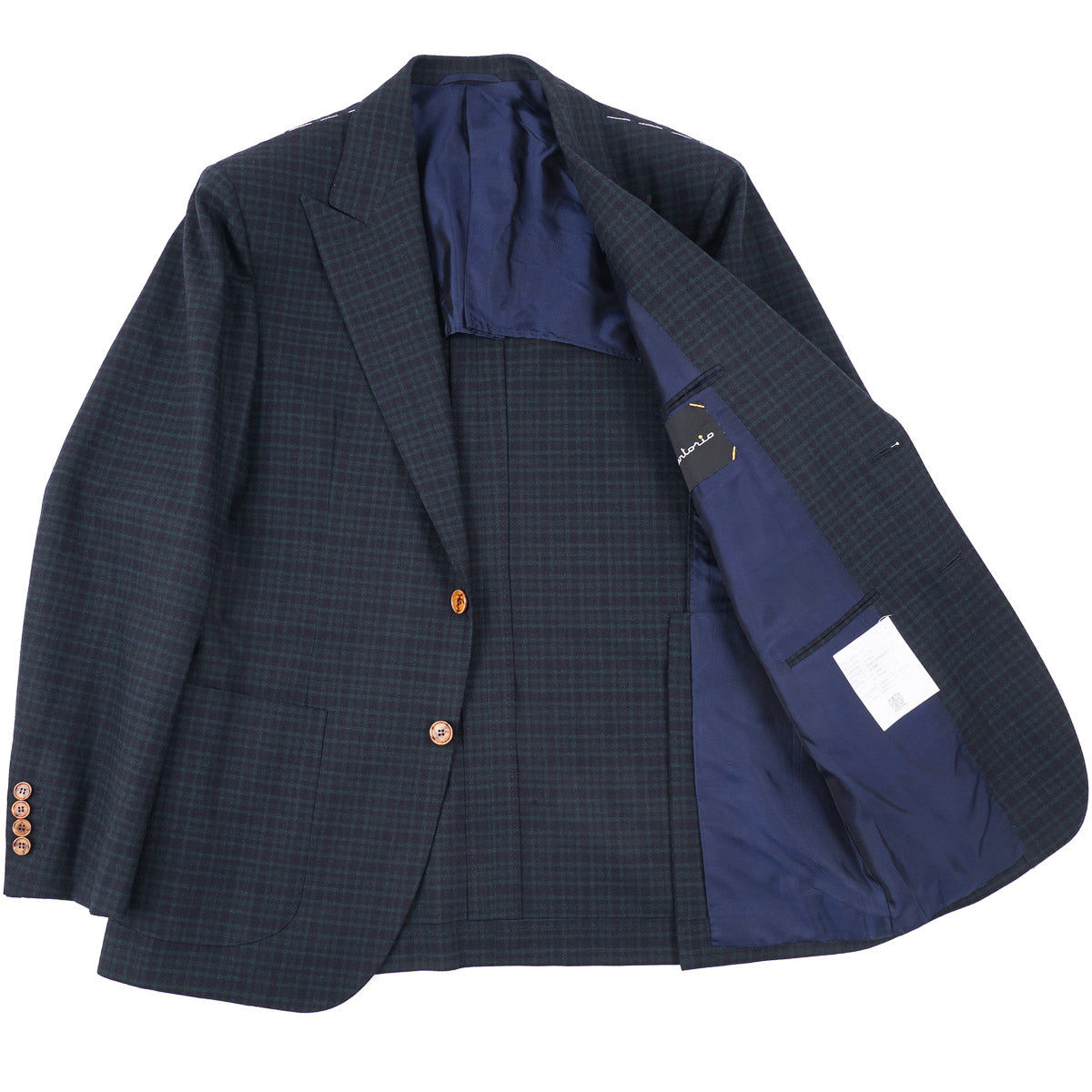 Sartorio Check Wool Suit with Peak Lapels - Top Shelf Apparel