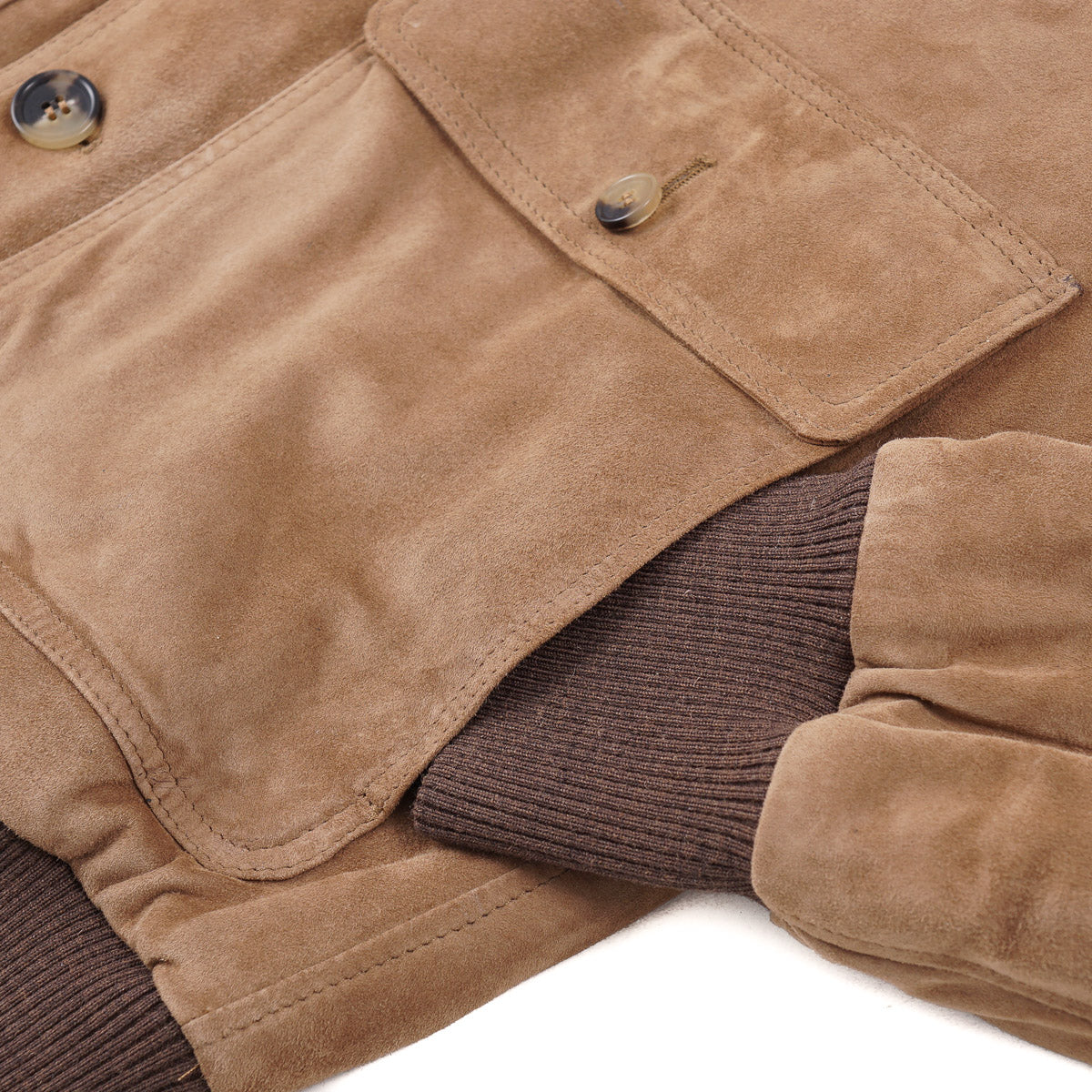 Rifugio Wool-Lined Suede Bomber Jacket - Top Shelf Apparel