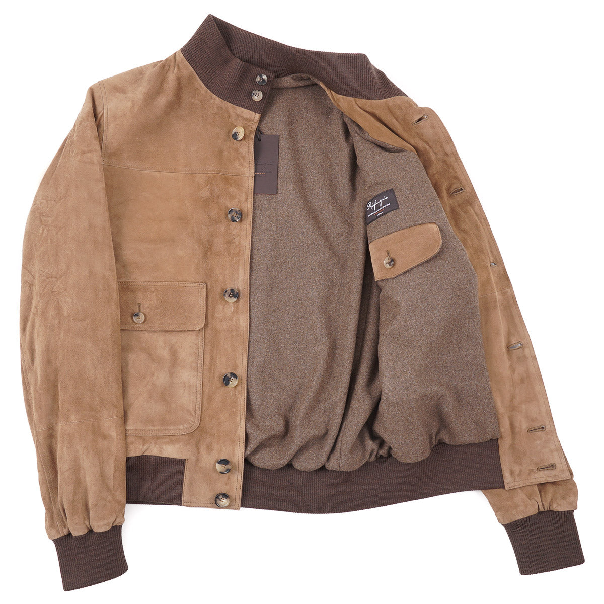 Rifugio Wool-Lined Suede Bomber Jacket - Top Shelf Apparel