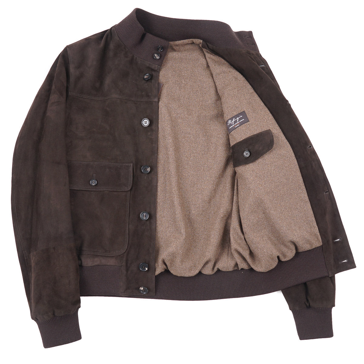 Rifugio Wool-Lined Suede Bomber Jacket - Top Shelf Apparel