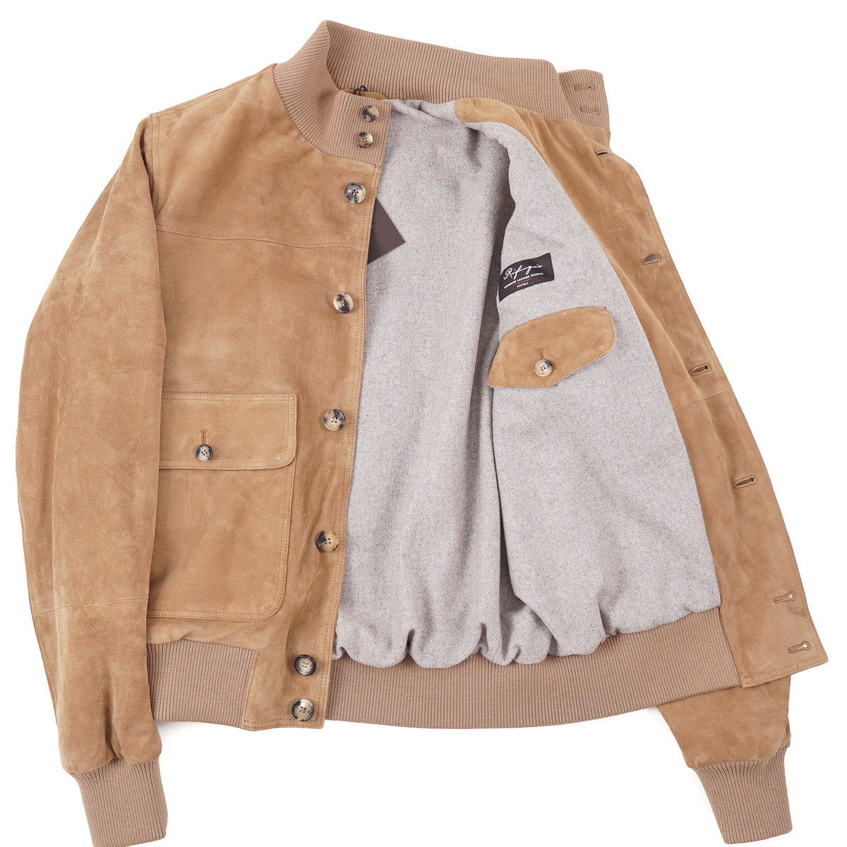 Rifugio Wool-Lined Suede Bomber Jacket - Top Shelf Apparel
