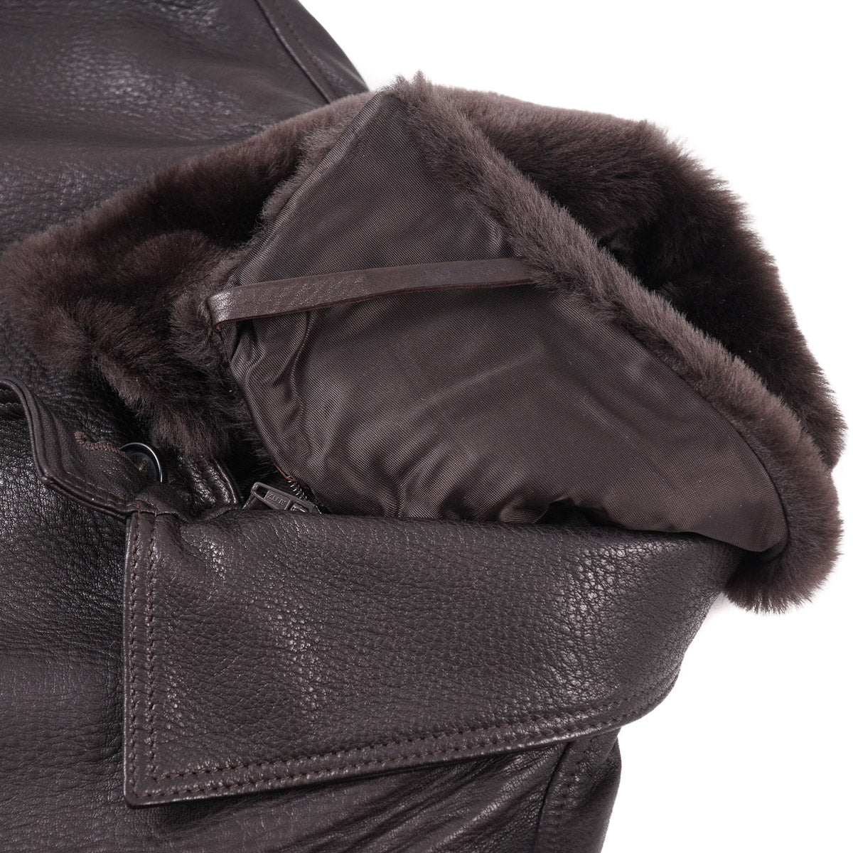 Rifugio Lamb Leather Jacket with Shearling Collar - Top Shelf Apparel