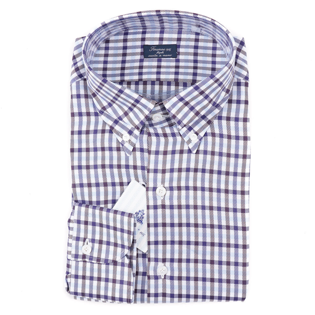 Finamore, Brushed twill shirt