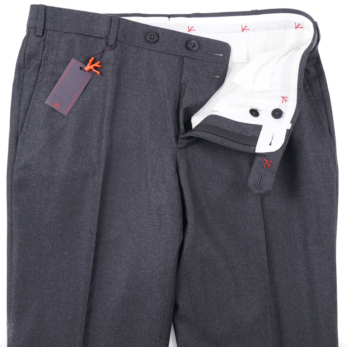 Isaia Slim-Fit Flannel Wool Pants - Top Shelf Apparel