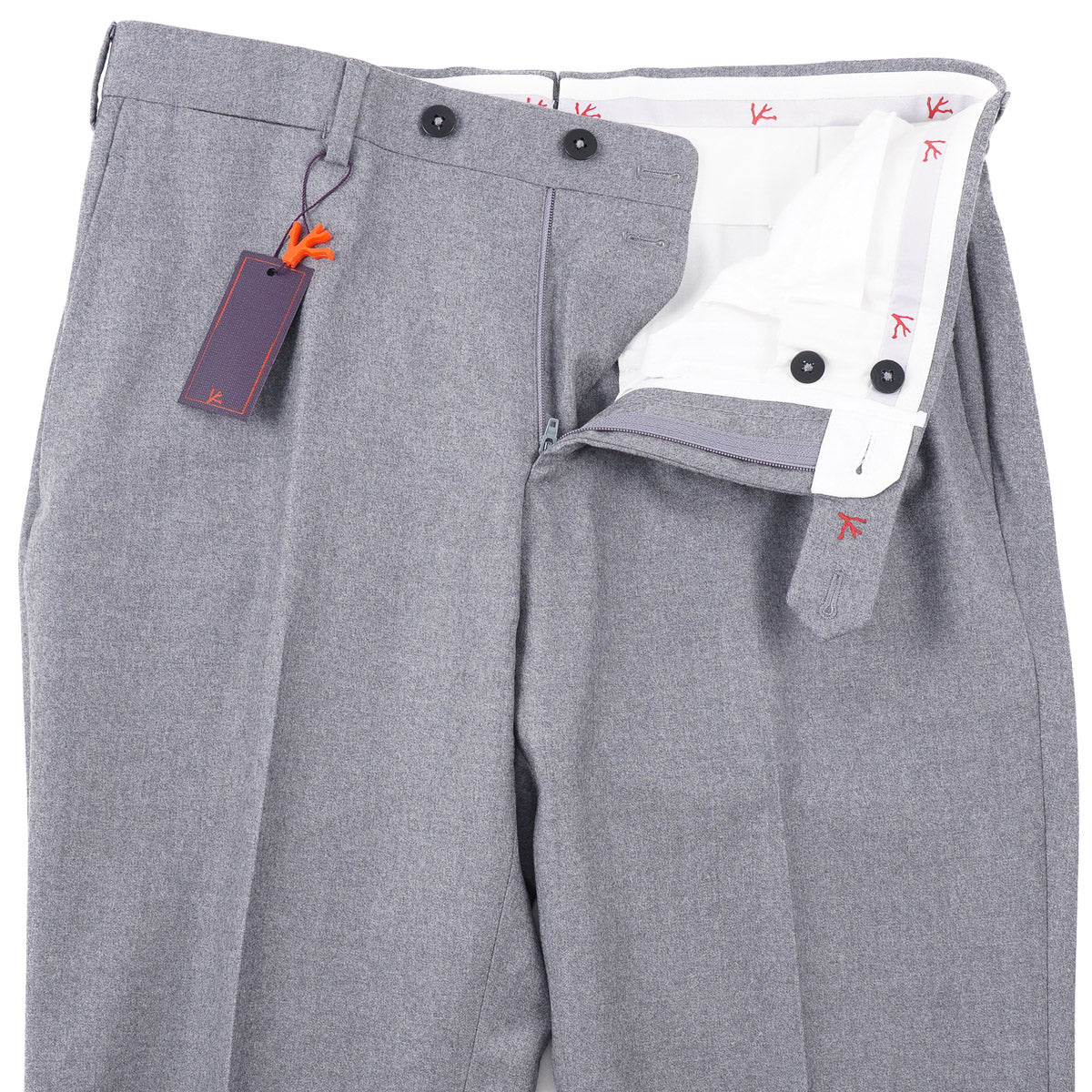 Isaia Slim-Fit Flannel Wool Pants - Top Shelf Apparel