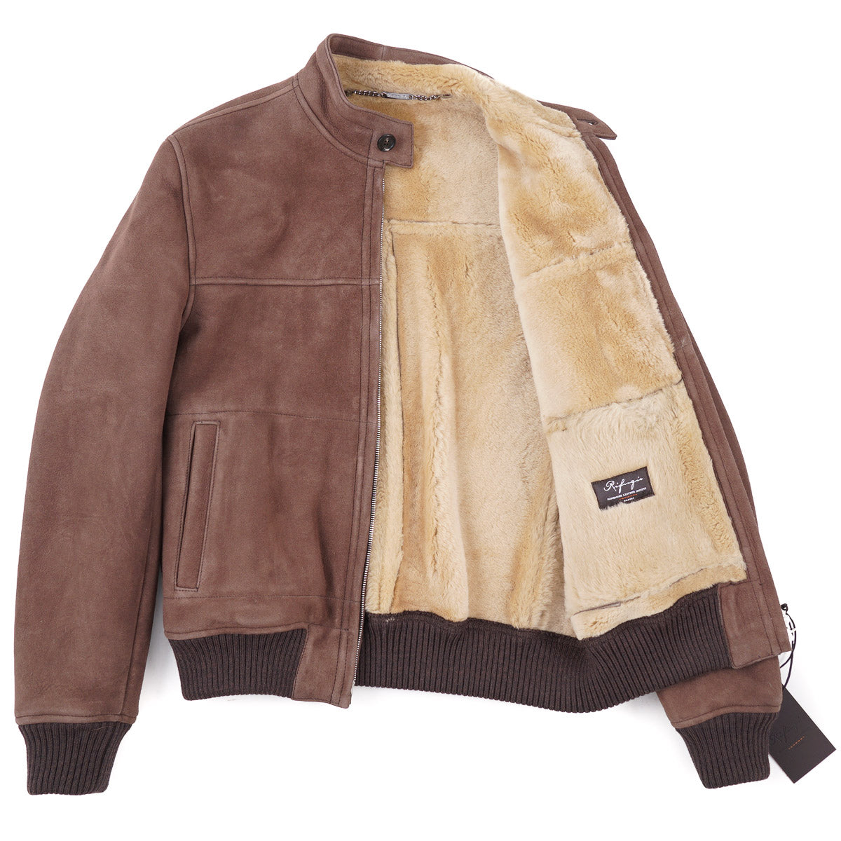 Rifugio Shearling Leather Bomber Jacket - Top Shelf Apparel