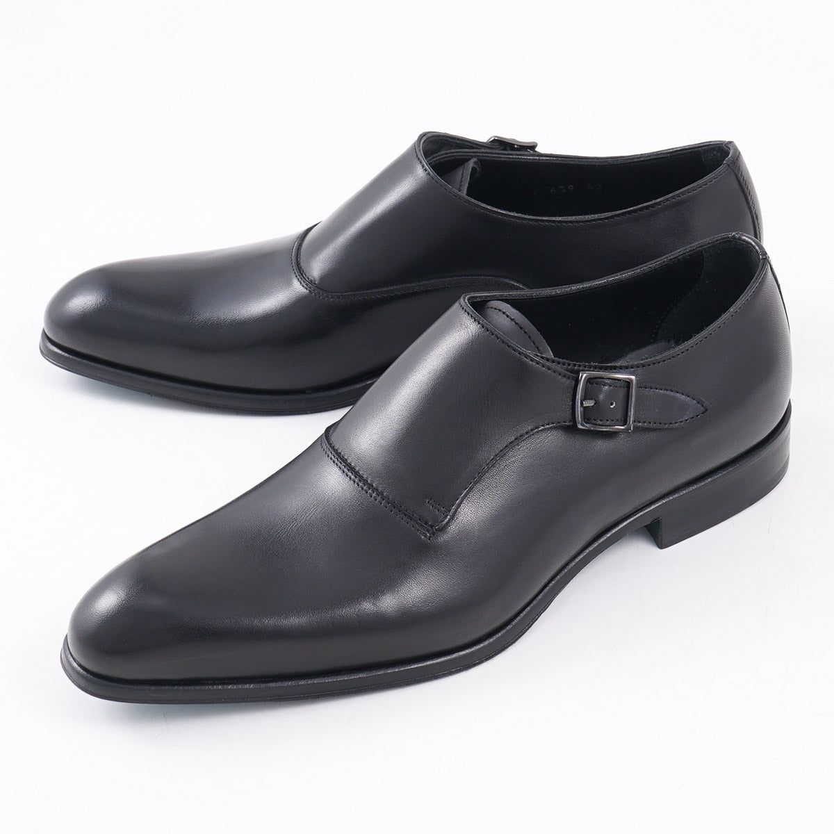 Sutor Mantellassi‎ Dress Shoes Mens Size 13 Black Leather Monk Strap 1636 Italy Black  main image 4