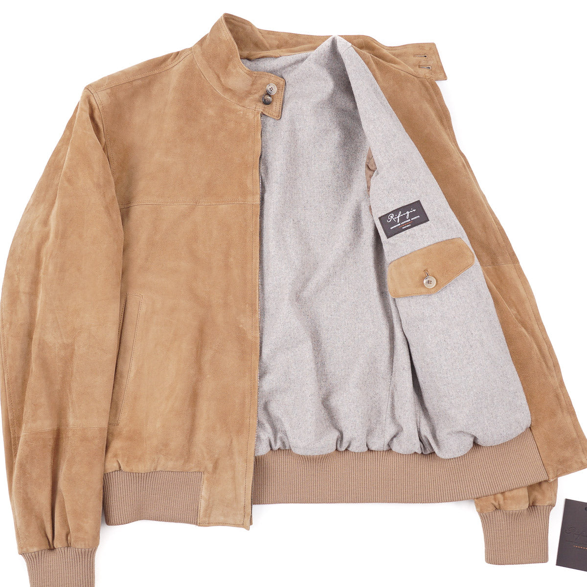 Rifugio Wool-Lined Suede Bomber Jacket - Top Shelf Apparel