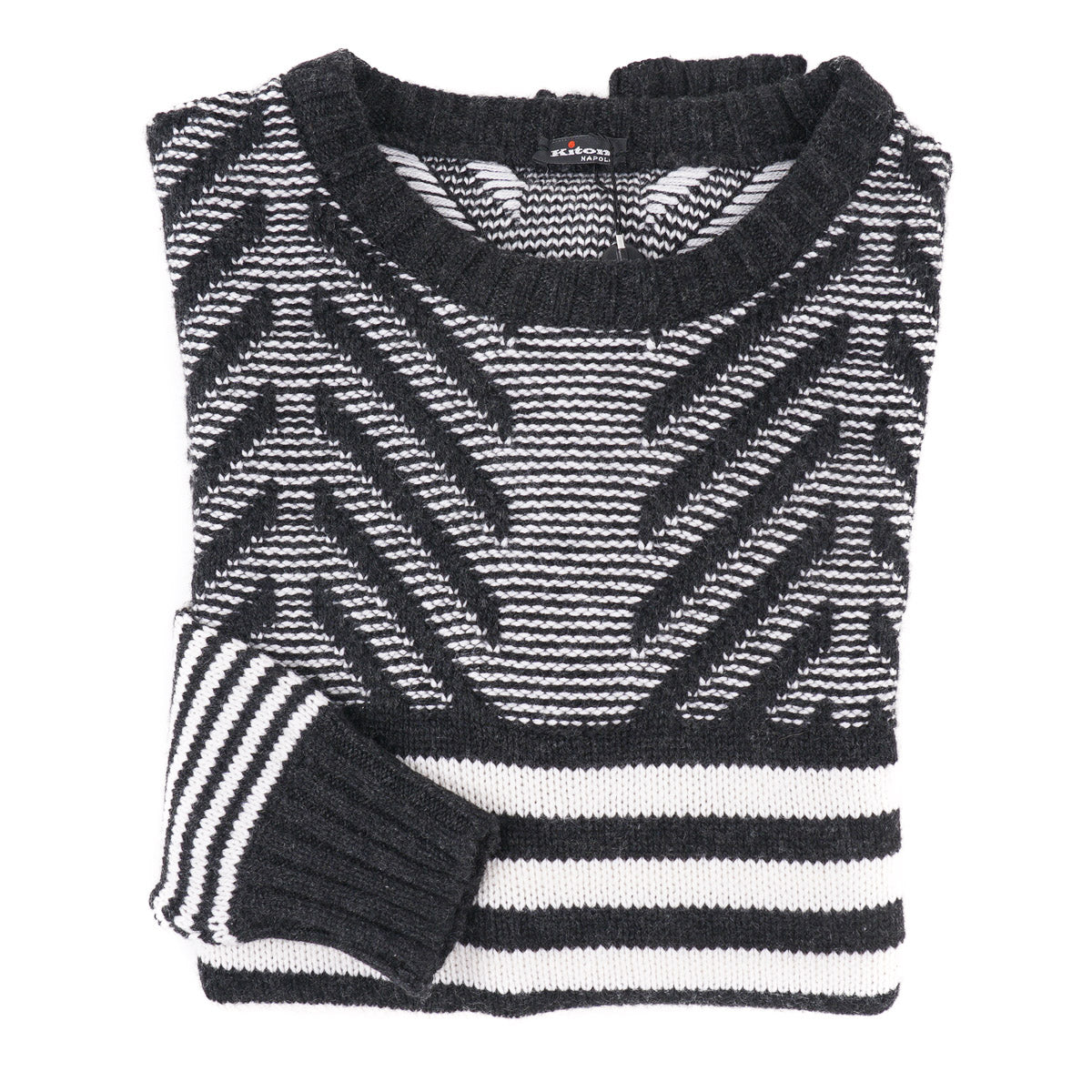 Kiton Patterned Knit Cashmere Sweater - Top Shelf Apparel