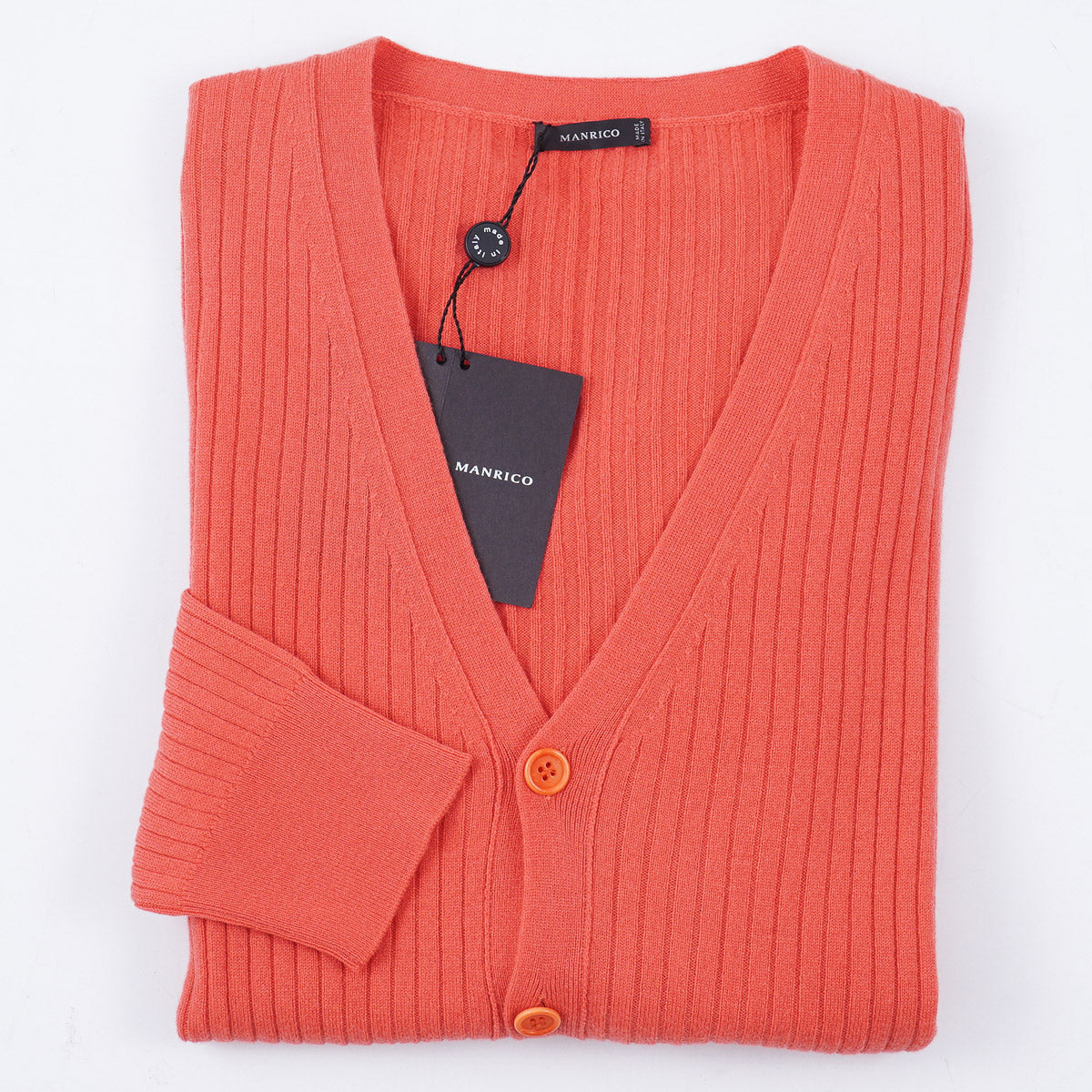 Manrico Rib Knit Cashmere Cardigan Sweater - Top Shelf Apparel