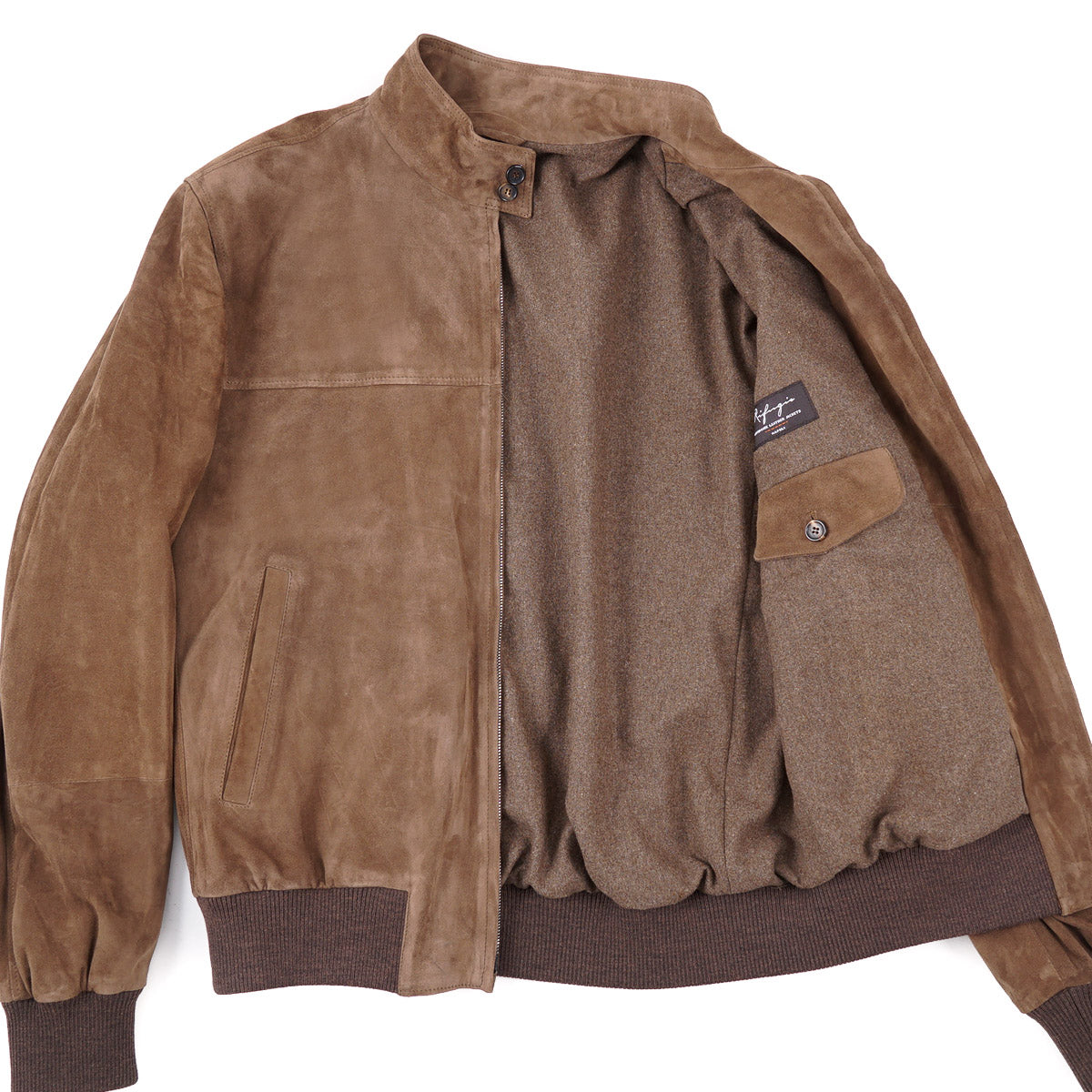 Rifugio Wool-Lined Suede Bomber Jacket - Top Shelf Apparel