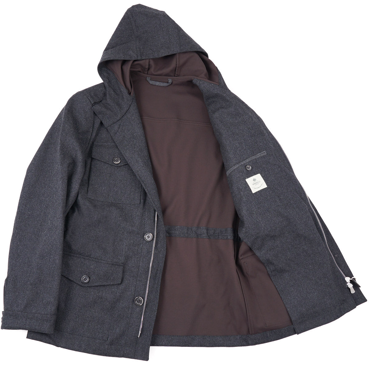 Borrelli Brushed Flannel Wool Field Jacket - Top Shelf Apparel