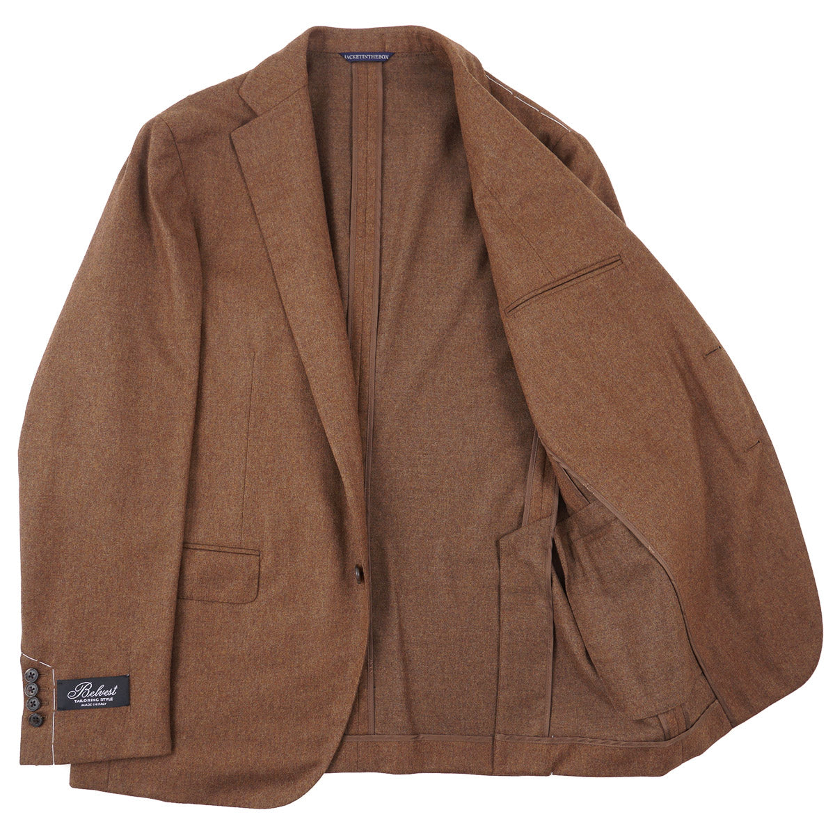 Belvest Soft-Constructed Flannel Suit