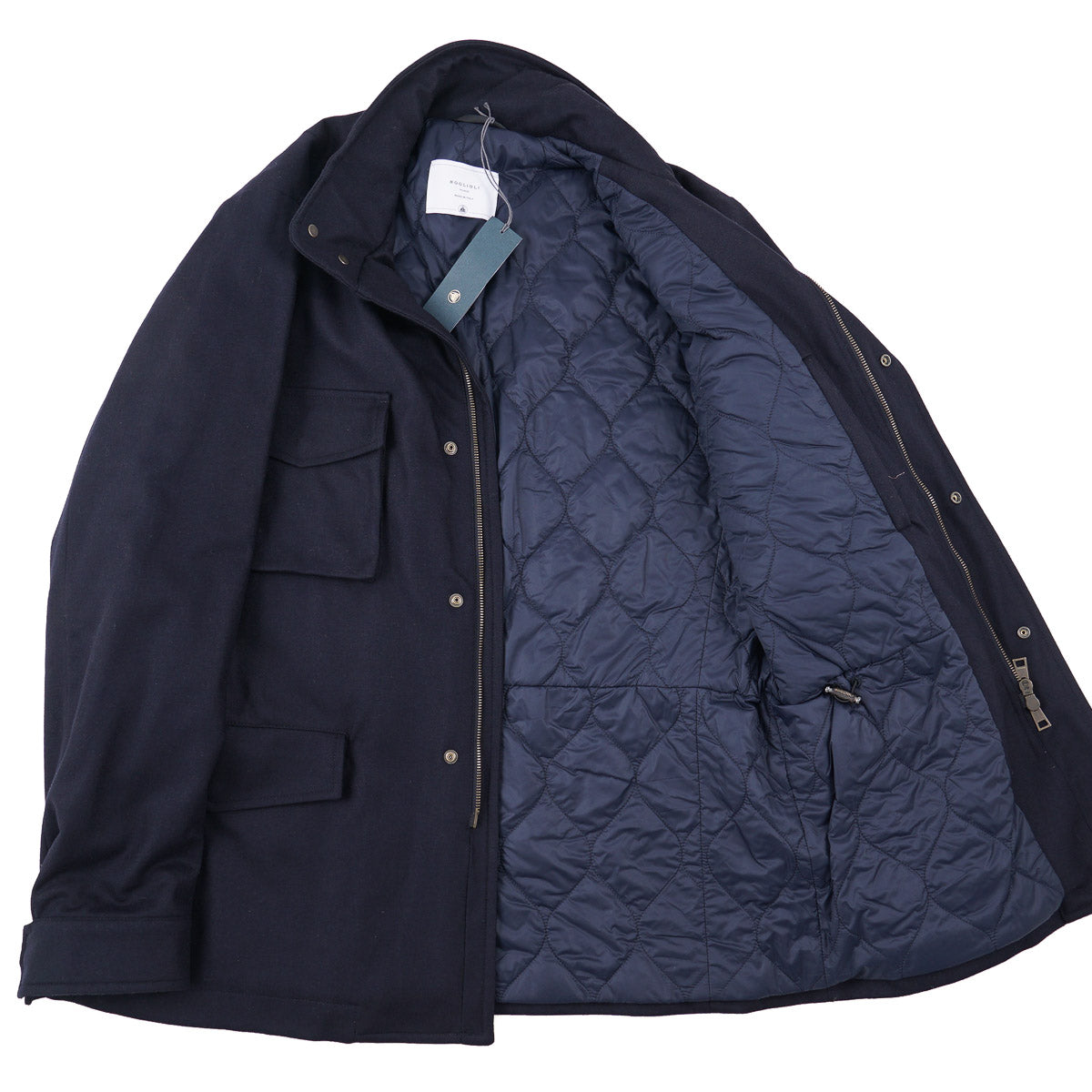Boglioli Padded Insulated Wool Field Jacket
