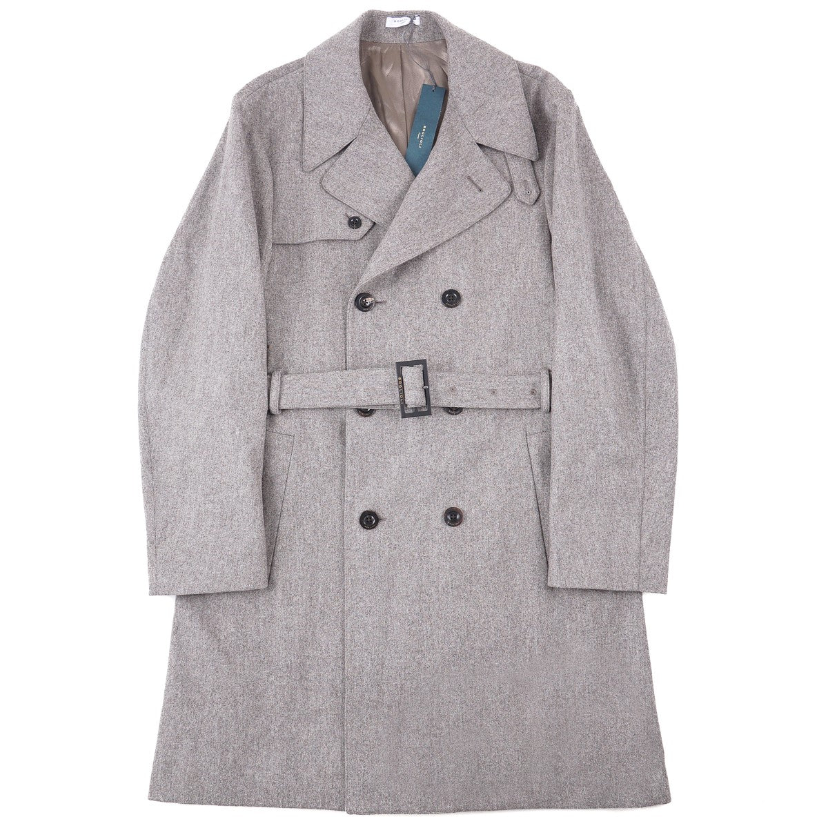 Boglioli Brushed Flannel Wool Overcoat