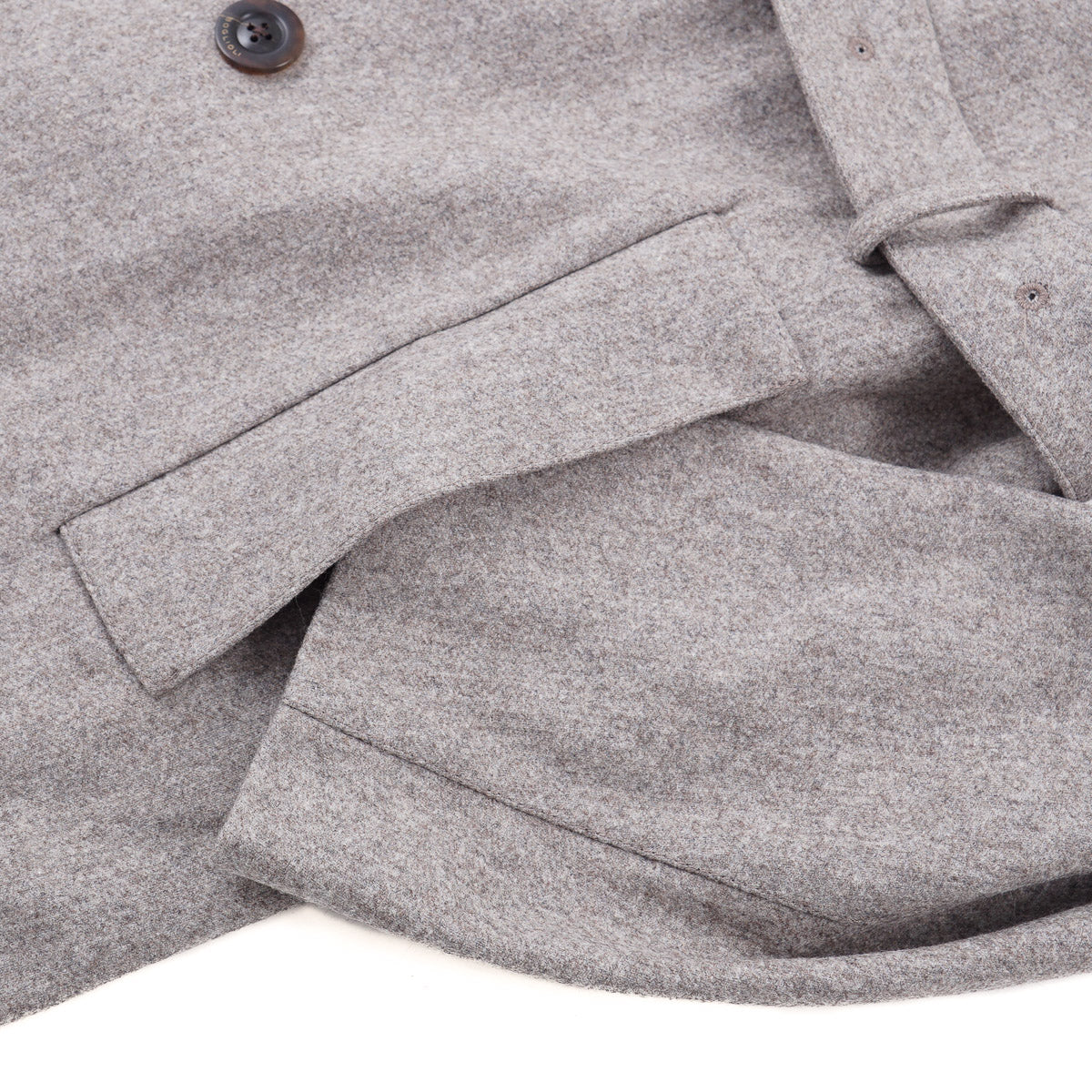 Boglioli Brushed Flannel Wool Overcoat