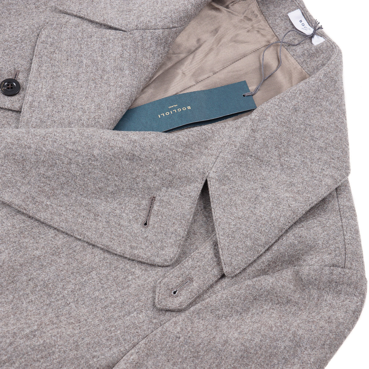 Boglioli Brushed Flannel Wool Overcoat