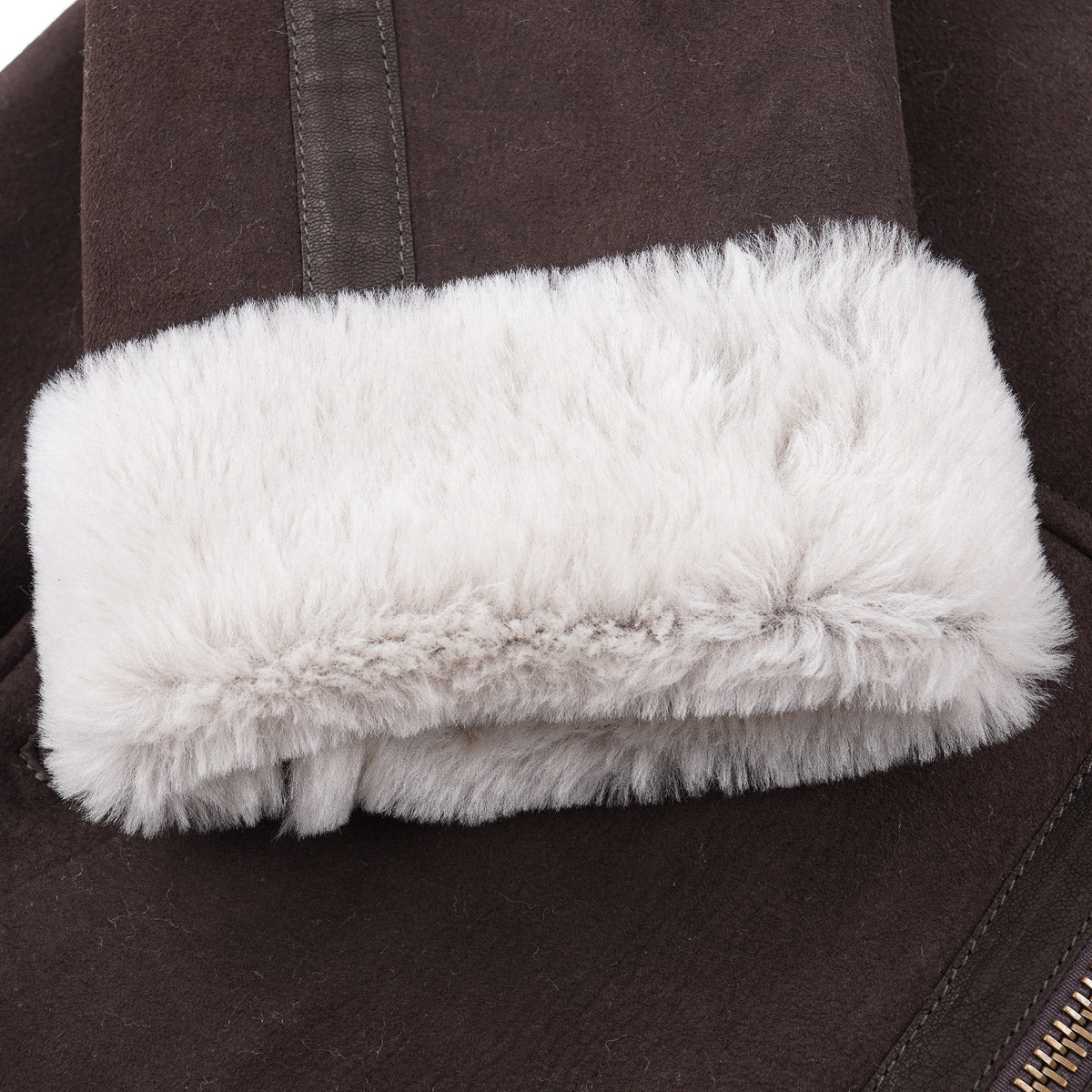 Boglioli Shearling Leather Hooded Parka