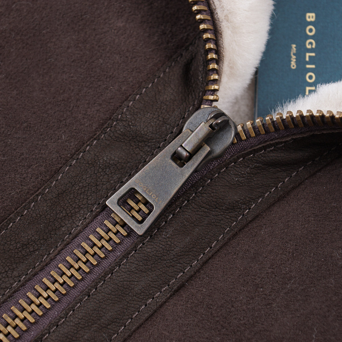 Boglioli Shearling Leather Hooded Parka