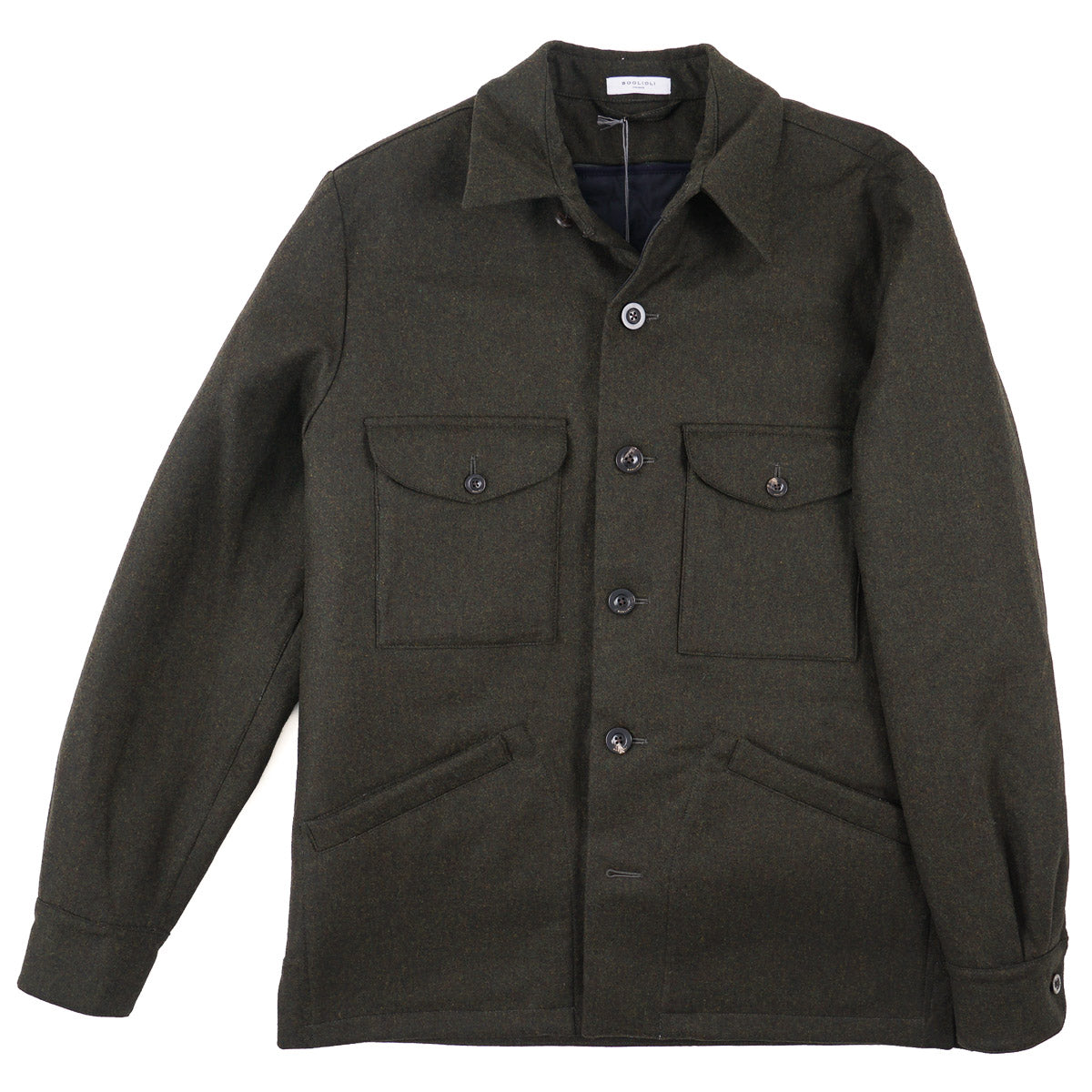 Boglioli Wool Jacket with Quilted Liner