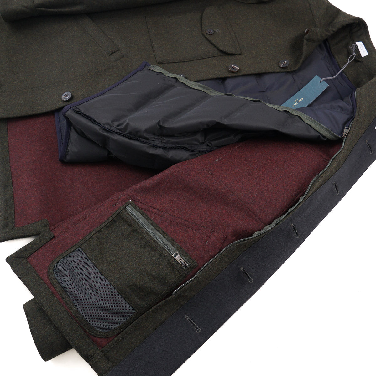 Boglioli Wool Jacket with Quilted Liner
