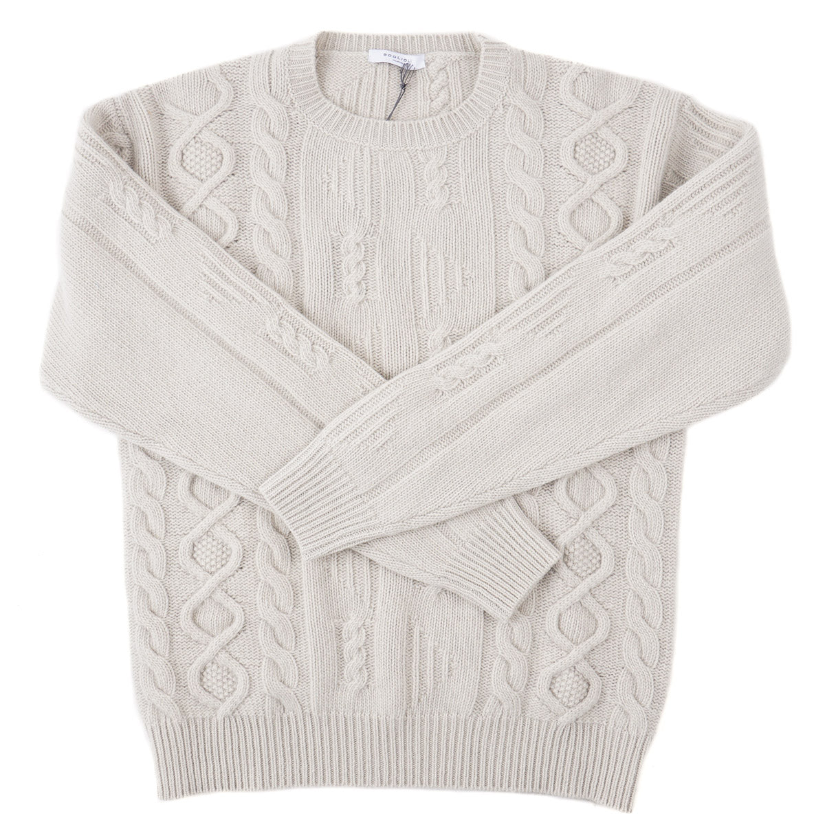 Boglioli Cable Knit Plush Wool Sweater