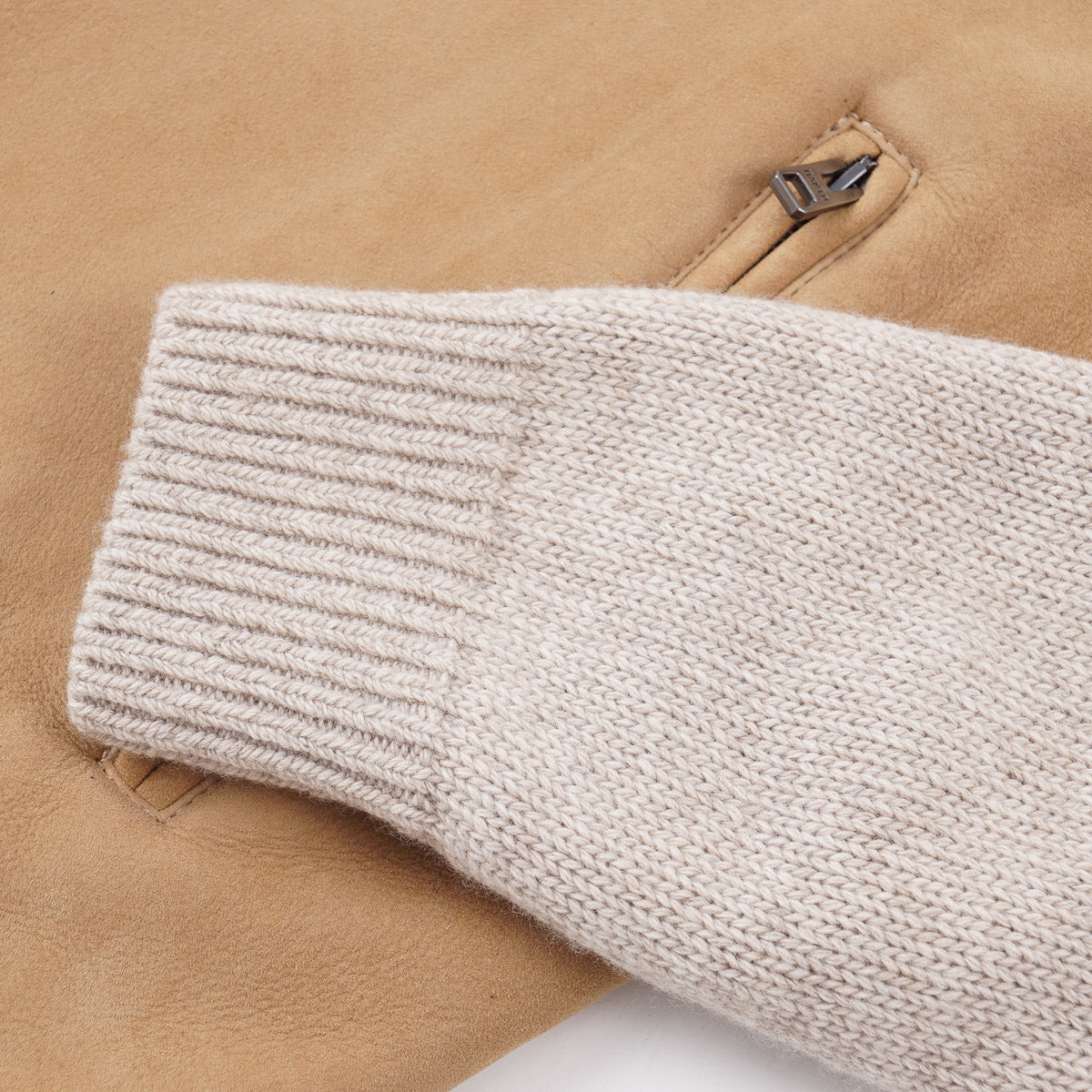 Manto Shearling and Knit Cashmere Jacket
