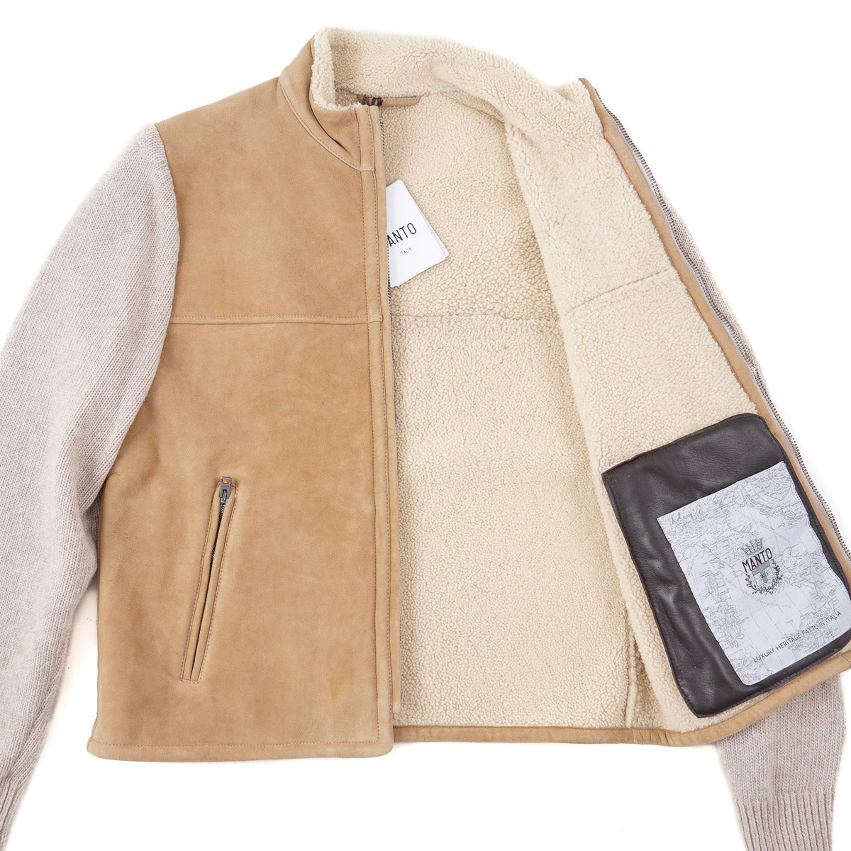 Manto Shearling and Knit Cashmere Jacket