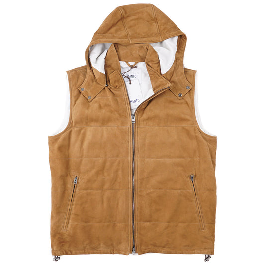 Manto Lambskin Suede Vest with Hood