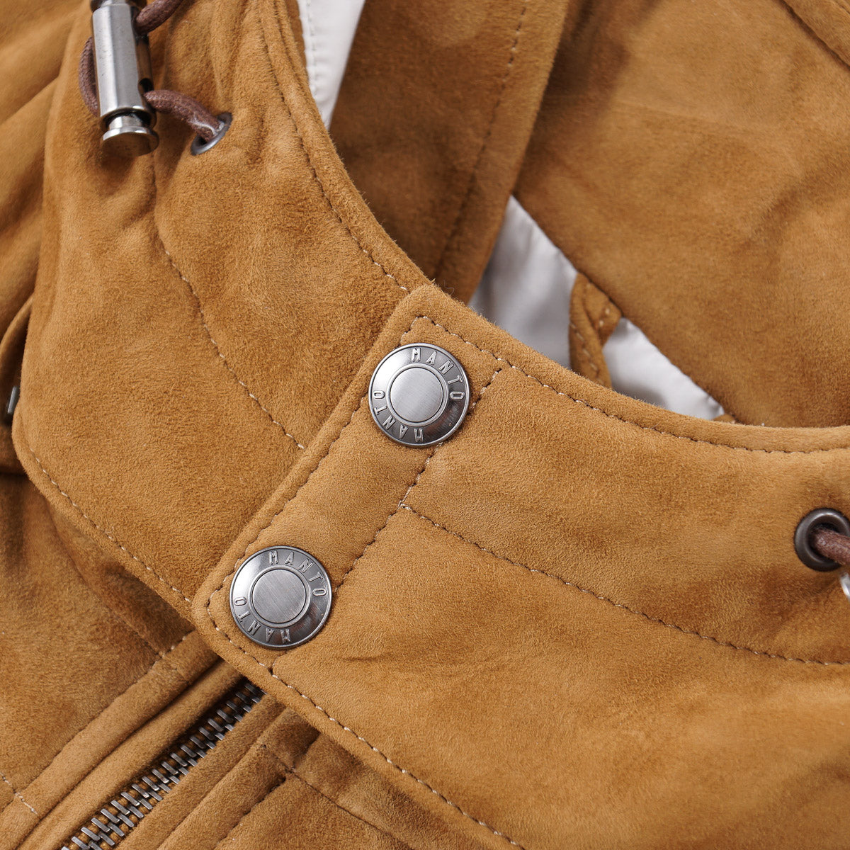 Manto Lambskin Suede Vest with Hood