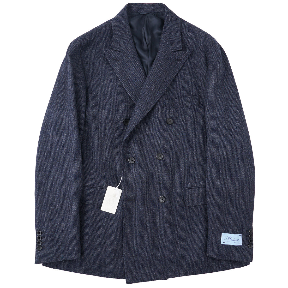 Belvest Soft Herringbone Wool Sport Coat
