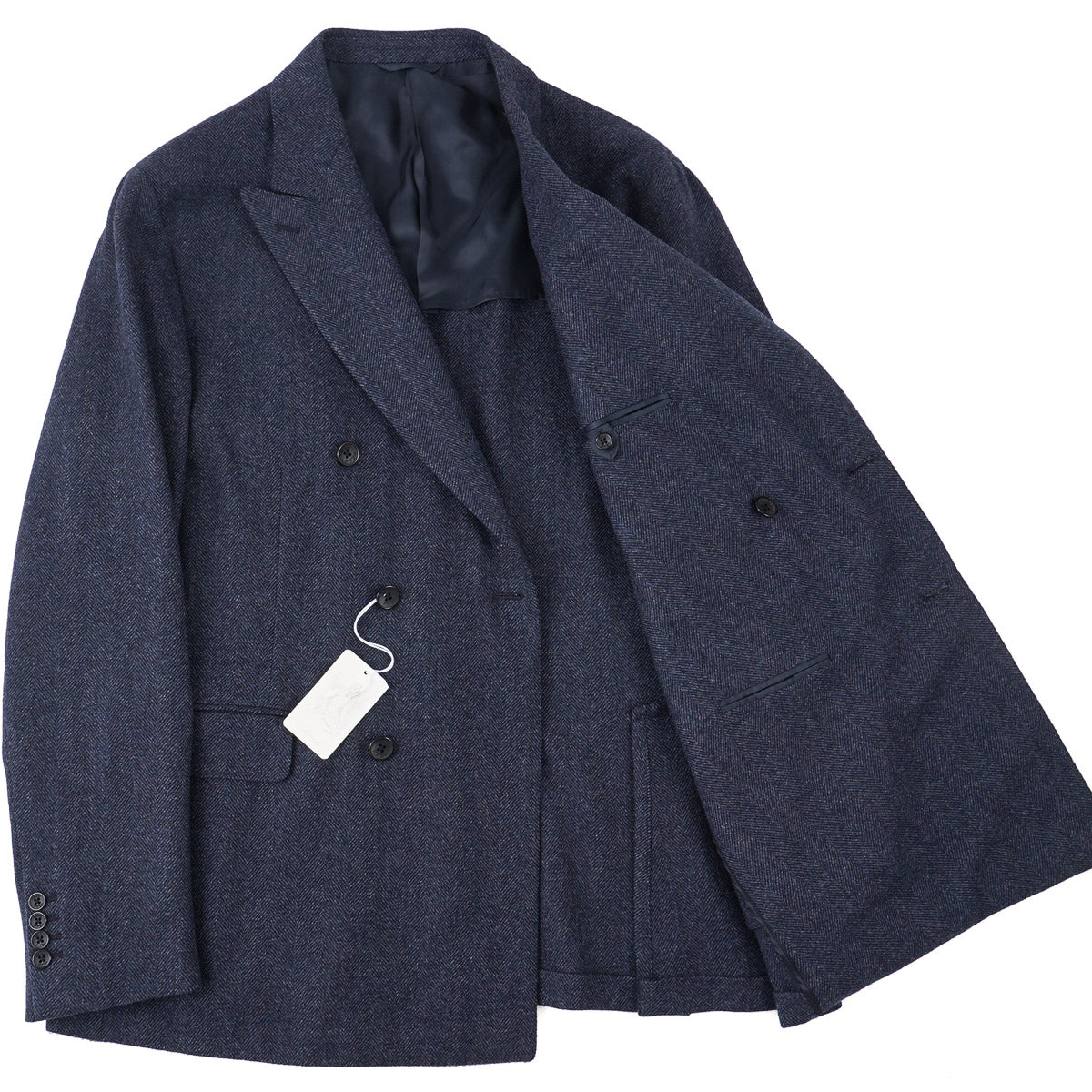 Belvest Soft Herringbone Wool Sport Coat