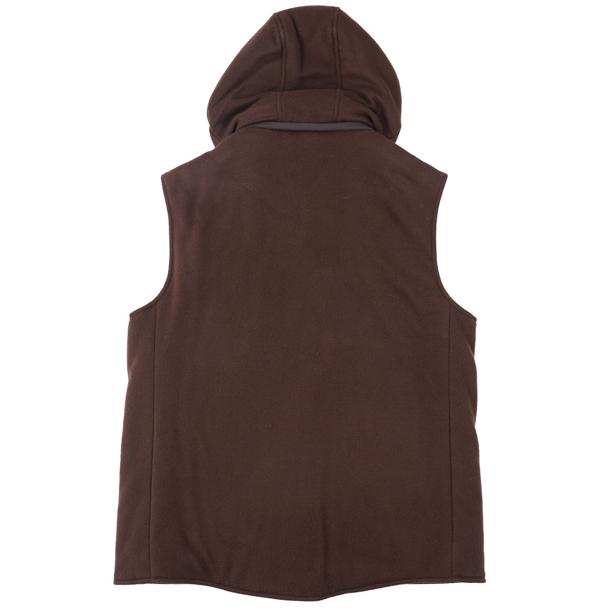 Manto Flannel Cashmere Vest with Hood