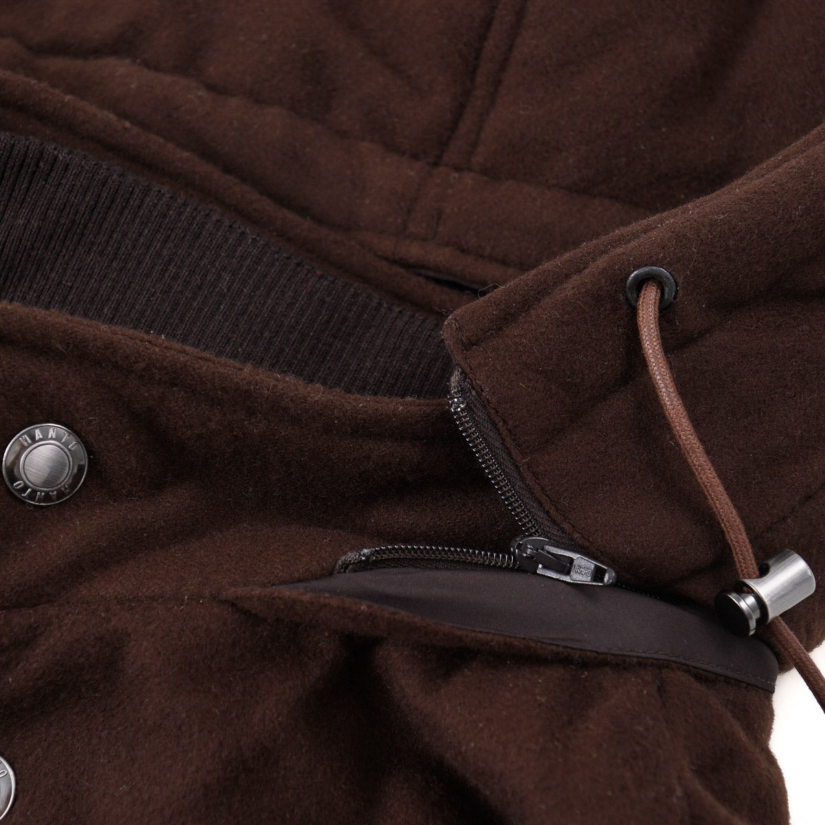Manto Flannel Cashmere Vest with Hood