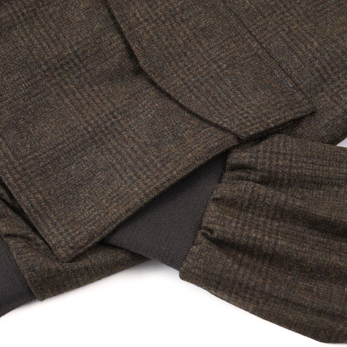 Boglioli Padded Flannel Wool Bomber Jacket