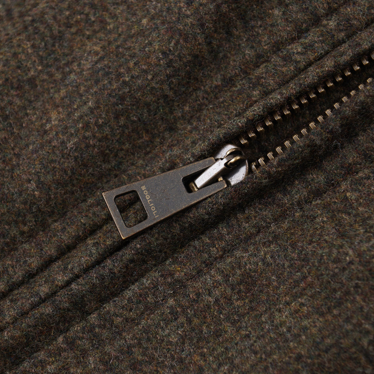 Boglioli Padded Flannel Wool Bomber Jacket