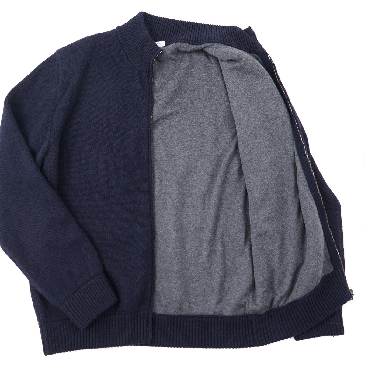 Boglioli Full-Zip Cashmere Bomber Sweater