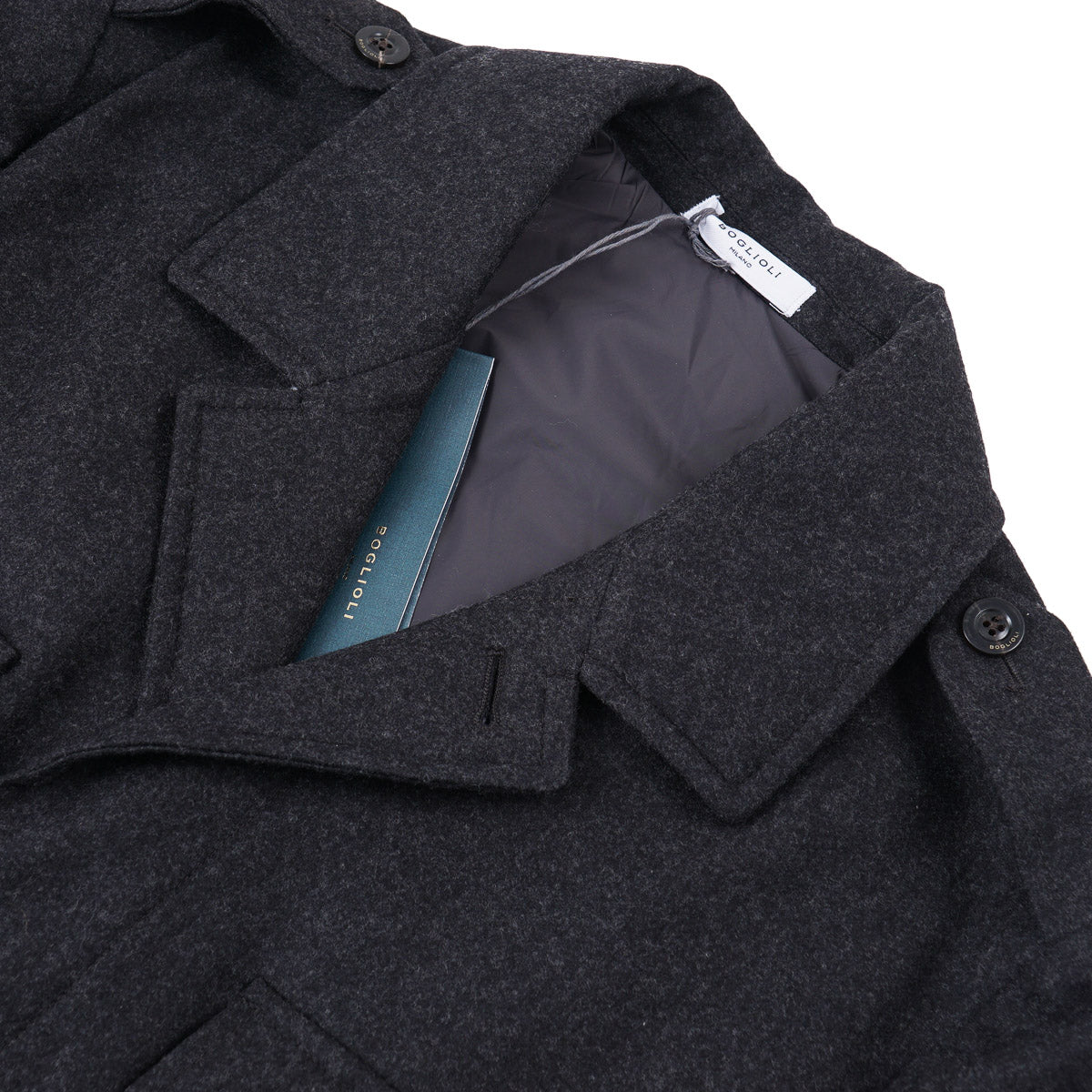Boglioli Padded Flannel Wool Field Jacket