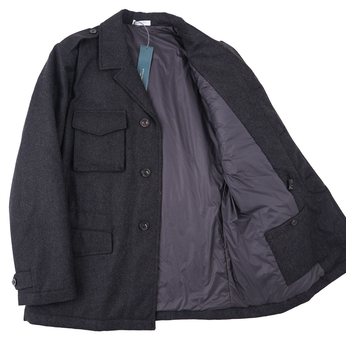 Boglioli Padded Flannel Wool Field Jacket