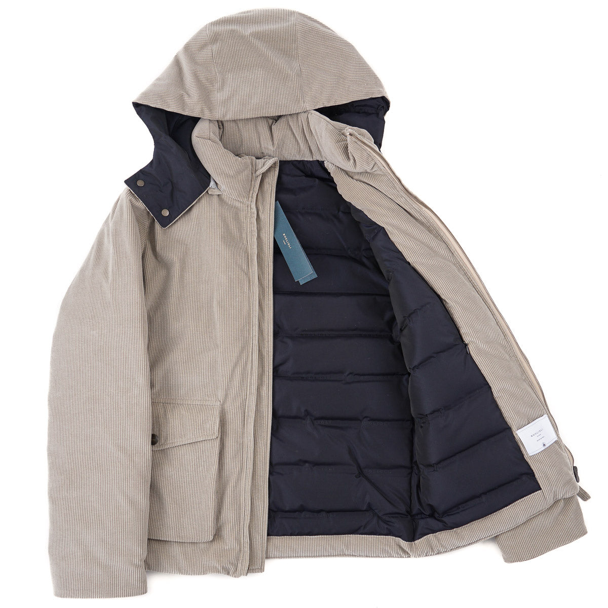Boglioli Corduroy Hooded Down Jacket