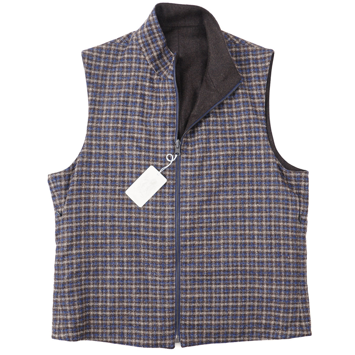 Belvest Reversible Wool-Silk-Cashmere Vest