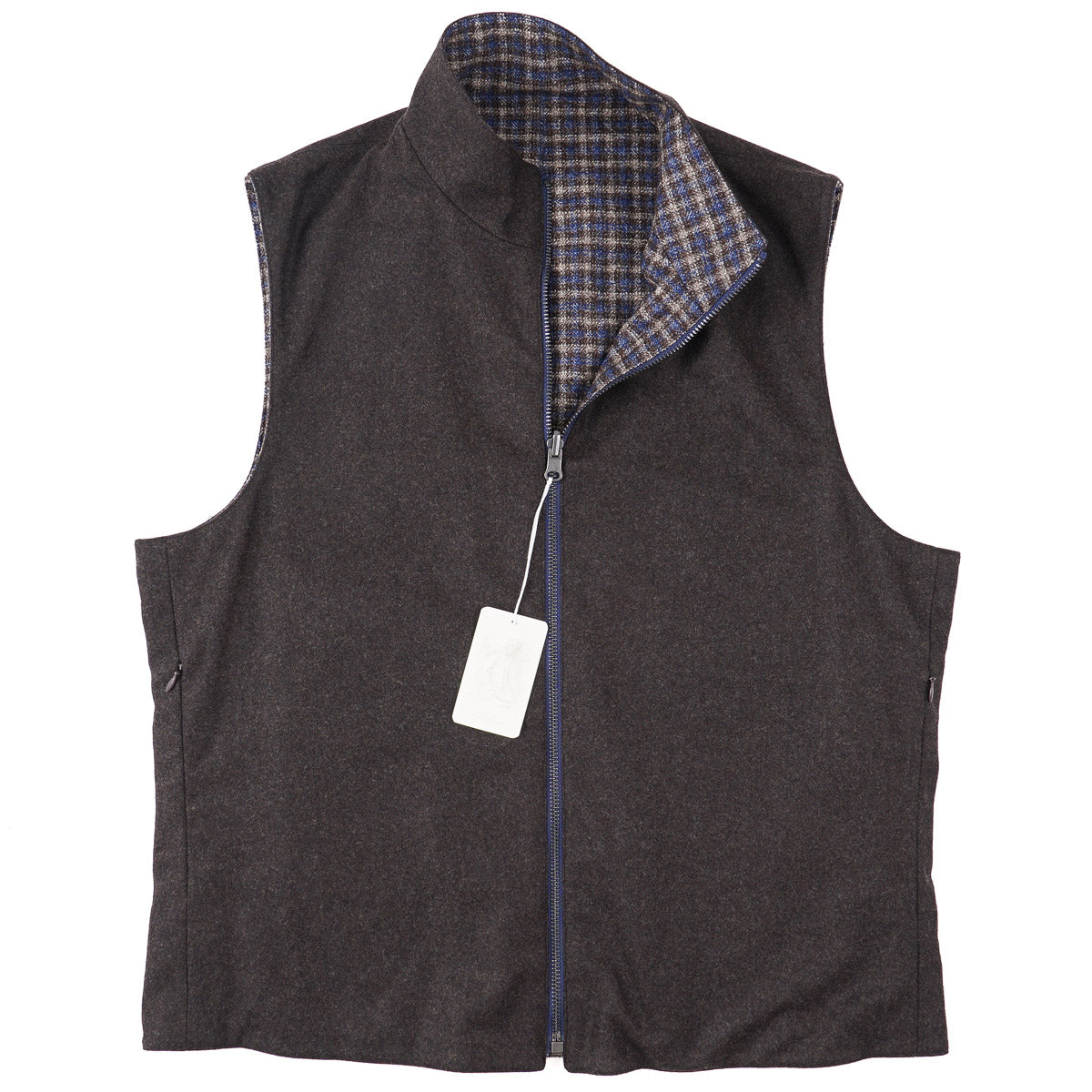 Belvest Reversible Wool-Silk-Cashmere Vest