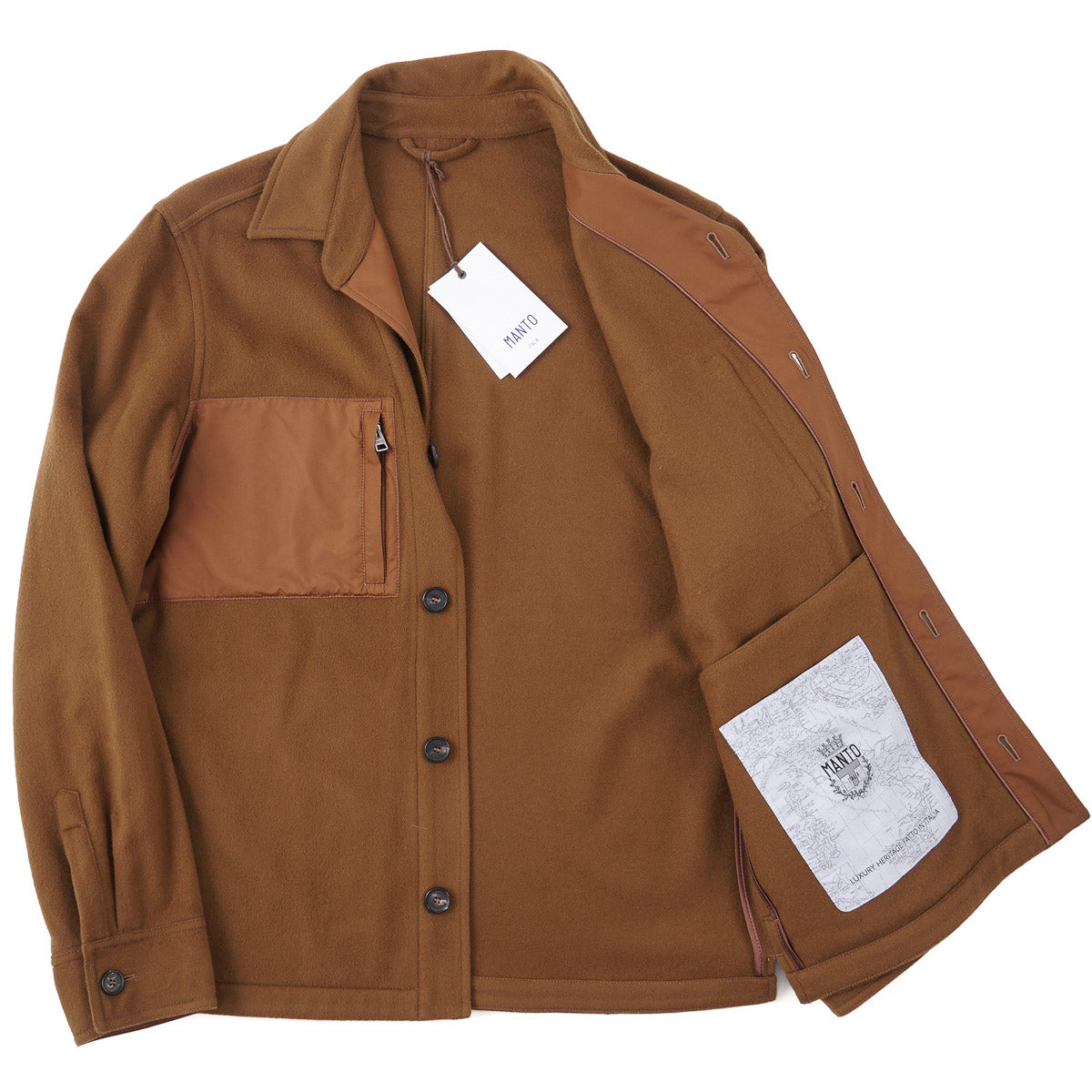 Manto Unlined Flannel Cashmere Jacket