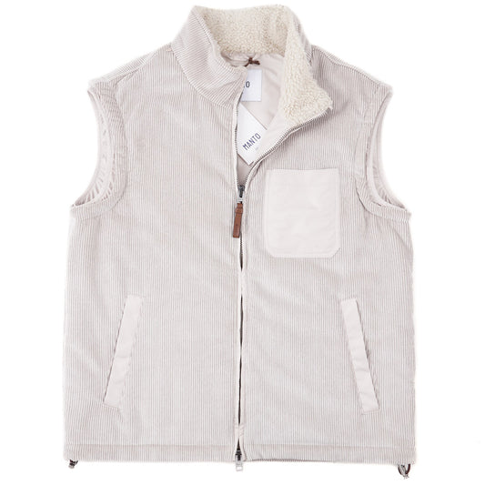 Manto Corduroy Vest with Shearling Collar