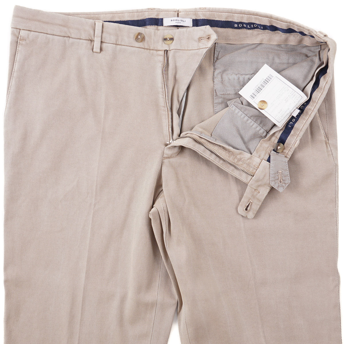 Boglioli Tailored-Fit Twill Cotton Pants