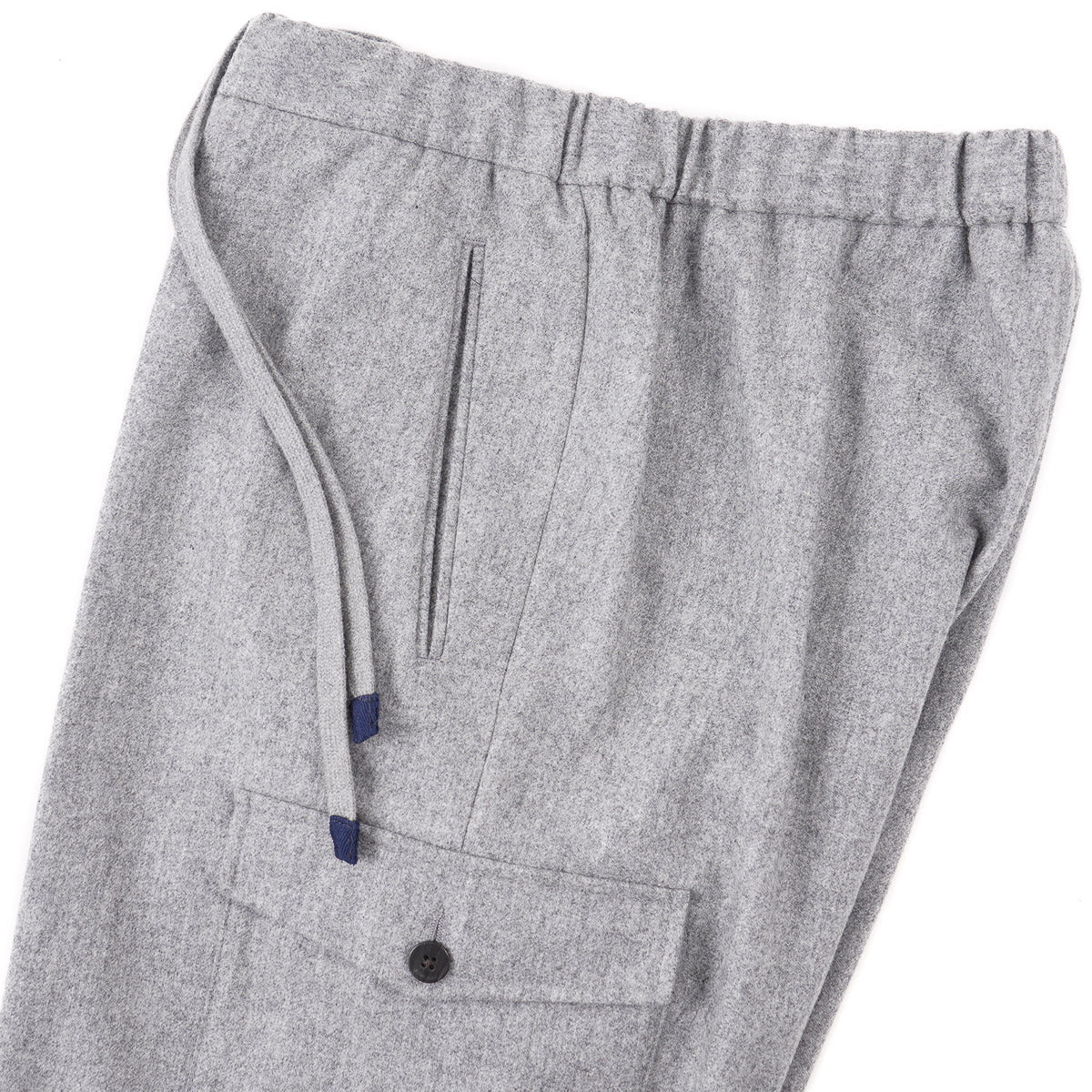 Boglioli Flannel Wool Drawstring Pants