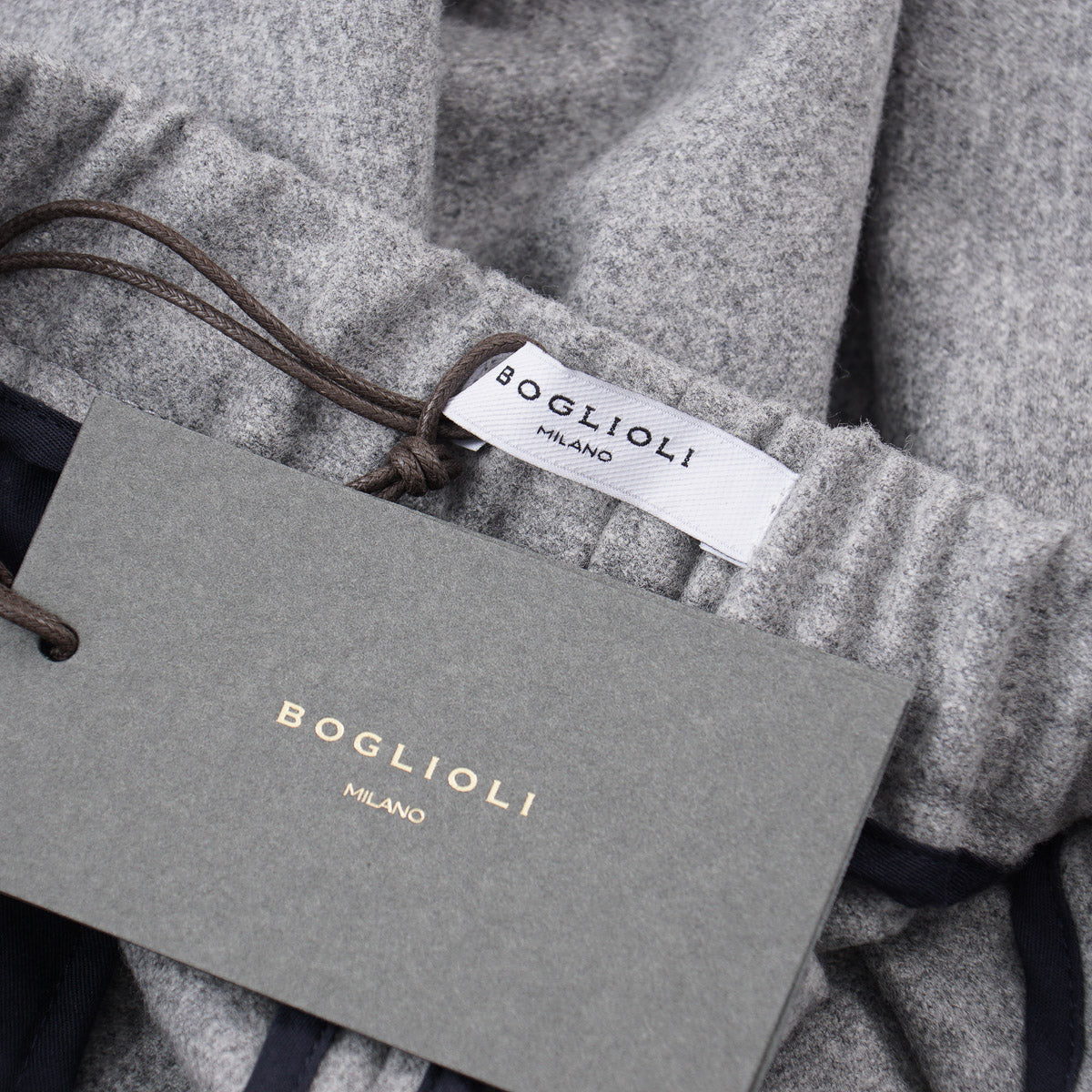 Boglioli Flannel Wool Drawstring Pants
