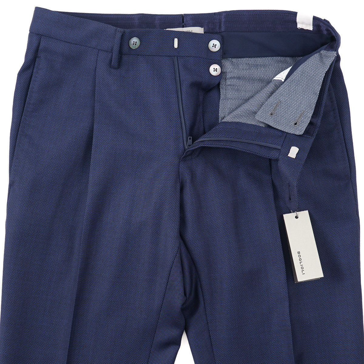 Boglioli Tailored-Fit Wool Dress Pants