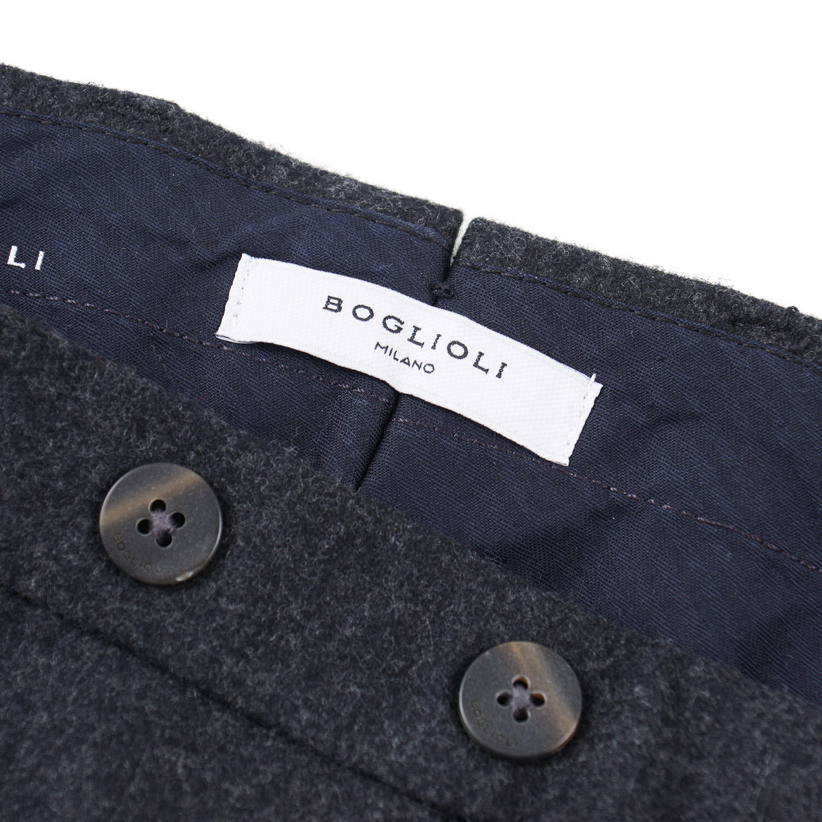 Boglioli Tailored-Fit Flannel Wool Pants